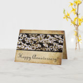 Carte Anniversaire heureux augmenté de Dasies (Fleur jaune)