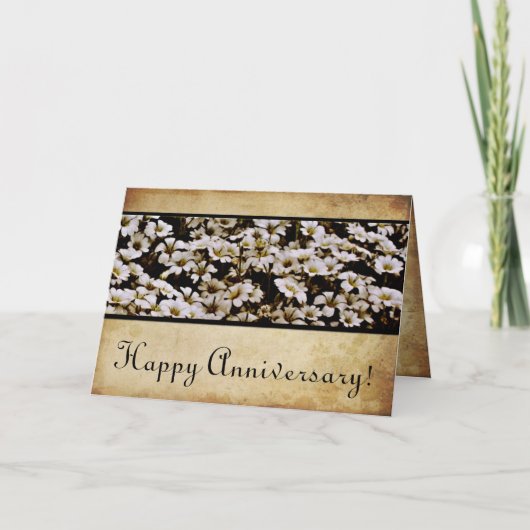 Carte Anniversaire heureux augmenté de Dasies (Devant)