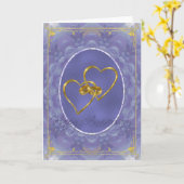 Carte Anniversaire heureux de dahlia bleu (Fleur jaune)