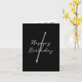 Carte Anniversaire heureux de l'arc violon (Fleur jaune)