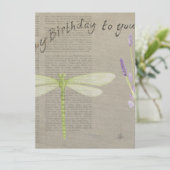 Carte anniversaire heureux de libellule (Debout devant)
