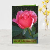 Carte Anniversaire heureux de rose de rose (Fleur jaune)
