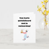 Carte anniversaire heureux néerlandais (Fleur jaune)