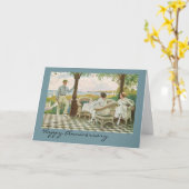 Carte Anniversaire heureux pour des amants de tennis (Fleur jaune)