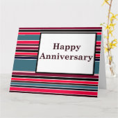 Carte anniversaire heureux : rayé (Fleur jaune)