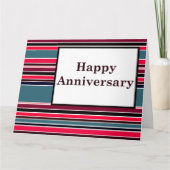 Carte anniversaire heureux : rayé (Devant)