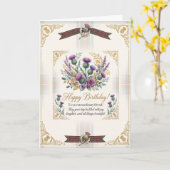 Carte Anniversaire Highland Thistle (Fleur jaune)