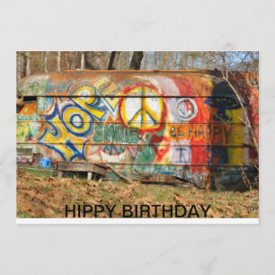 CARTE ANNIVERSAIRE HIPPIE