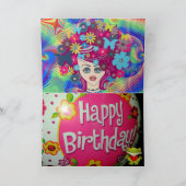 Carte Anniversaire hippie total (Intérieur)