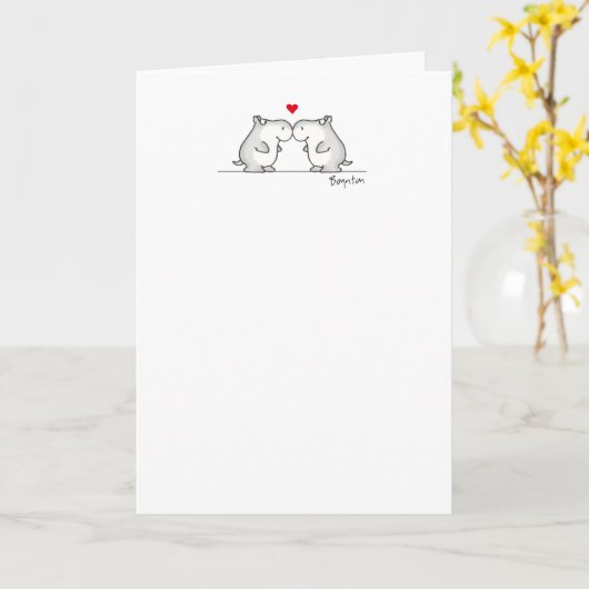 CARTE ANNIVERSAIRE HIPPO (Fleur jaune)