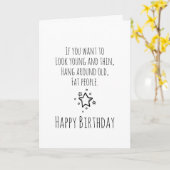 Carte Anniversaire humoristique (Fleur jaune)