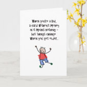 Carte Anniversaire Humoristique Sans Argent ! (Fleur jaune)