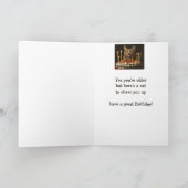 Carte Anniversaire Humour mignon Chat chantant pour vous (Intérieur)