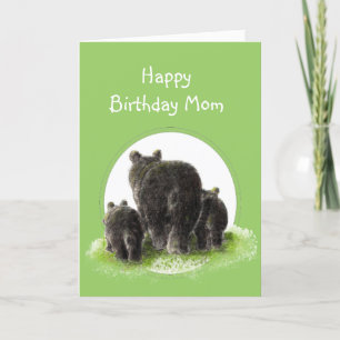 Carte Anniversaire Humour Monde meilleure maman Ours Noi