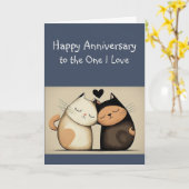 Carte Anniversaire I Love Cuddling Chats Animaux (Fleur jaune)