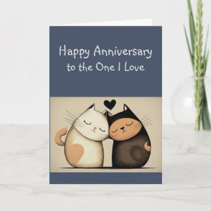 Carte Anniversaire I Love Cuddling Chats Animaux