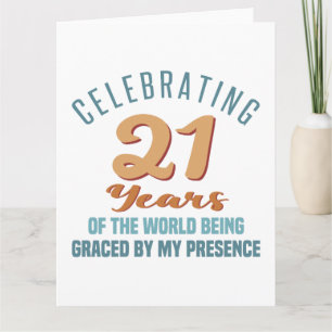 Carte Anniversaire impertinent de 21 ans
