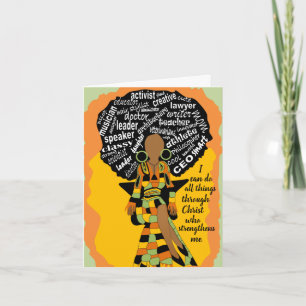 Carte Anniversaire inspirant des femmes africaines améri