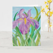 Carte Anniversaire Iris (Fleur jaune)