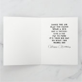 Carte Anniversaire irlandais drôle (Intérieur)