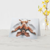 Carte Anniversaire Irlandais Setter Angel de neige (Fleur jaune)