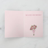 Carte Anniversaire Italien Bouquet rose de fleurs (Intérieur)