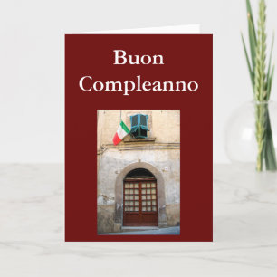 CARTE ANNIVERSAIRE ITALIEN "BUON COMPLEANNO"