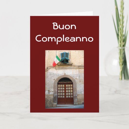CARTE ANNIVERSAIRE ITALIEN "BUON COMPLEANNO" (Devant)