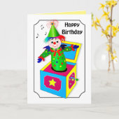 Carte Anniversaire, Jack rétro dans la boîte Couleurs vi (Fleur jaune)