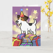 Carte Anniversaire Jack Russell Terrier (Fleur jaune)