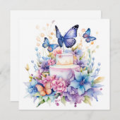 Carte Anniversaire : Jardin enchanté (Devant / Derrière)