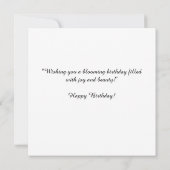 Carte Anniversaire : Jardin enchanté (Dos)