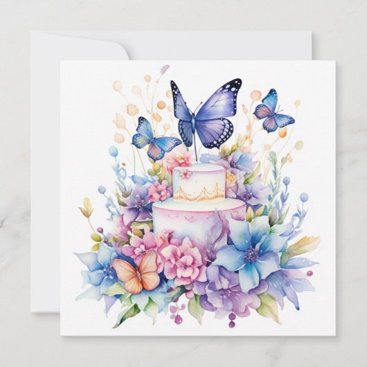 Carte Anniversaire : Jardin enchanté (Devant)
