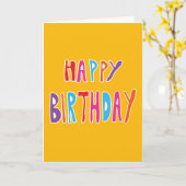 Carte Anniversaire jaune (Fleur jaune)