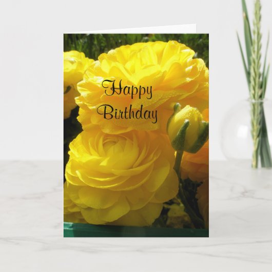 Carte Anniversaire jaune (Devant)