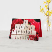 Carte Anniversaire Je T'Aime Avec Joie Réflexion (Fleur jaune)