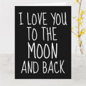 CARTE ANNIVERSAIRE JE T'AIME JUSQU'À LA LUNE ET RE (Fleur jaune)