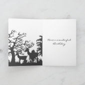 Carte Anniversaire Joyeux Anniversaire Avec Cerf (Intérieur)