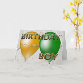 Carte Anniversaire Joyeux anniversaire garçon (Fleur jaune)