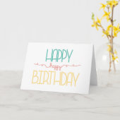 Carte Anniversaire, Joyeux Anniversaire, Lettré À (Fleur jaune)