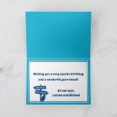 Carte Anniversaire Joyeux Tournée en Camping-Car Ancien (Intérieur)