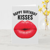 CARTE ANNIVERSAIRE KISSES POUR LUI GREETING CARDS (Fleur jaune)