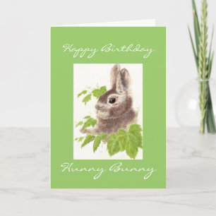 Carte Anniversaire Lapin Chanté, Joli Lapin