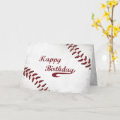 Carte Anniversaire Large Grunge Baseball, Général (Fleur jaune)