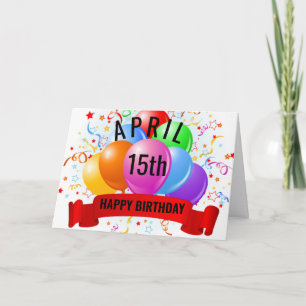 Carte Anniversaire le 15 avril