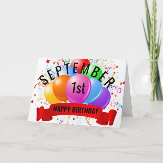 Carte Anniversaire le 1er septembre (Devant)