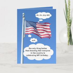 Carte Anniversaire le 4 juillet