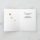 Carte Anniversaire le Jour de l’An Gold et Silver Look (Intérieur)