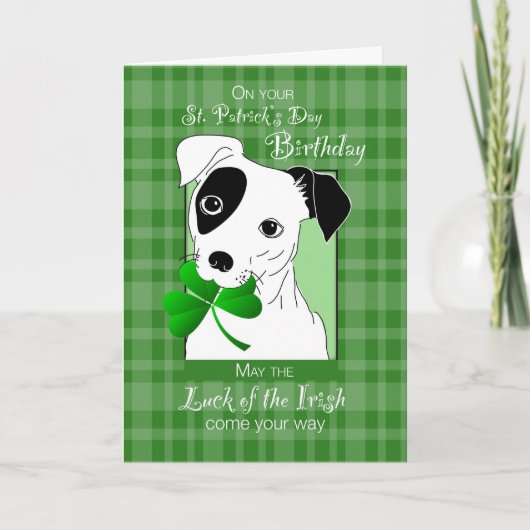 Carte Anniversaire le jour Jack Russell Terrier de St (Devant)