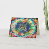 Carte Anniversaire le plus heureux Floral Belle Inspiriv (Devant)